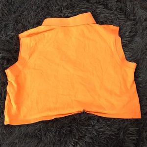 Orange crop top